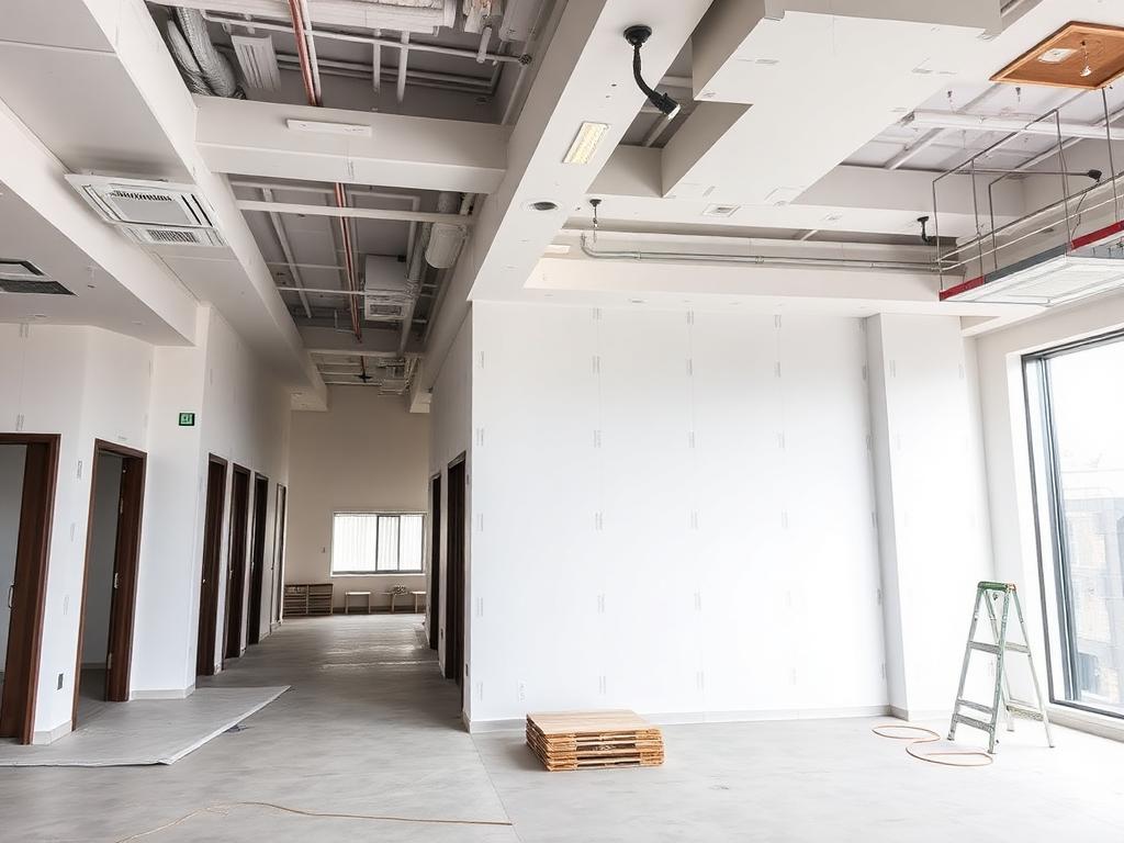 Adecuación de oficinas comerciales con instalación de tablaroca.